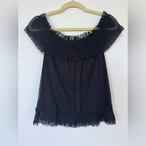 Tadashi Ruffle Off the Shoulder Top
